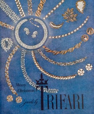 Винтажная брошь Trifari "Autumn Leaves" из коллекции Merry Christmas Jewels, 1956
